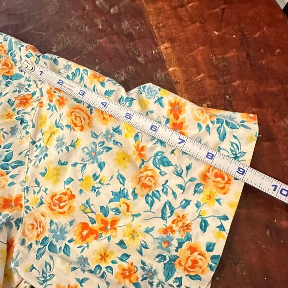 Vintage Pearl River Clothing Co  Womens L Floral Blouse Top Orange C13 - Picture 6 of 9